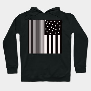 two tone circles and stripes Hoodie